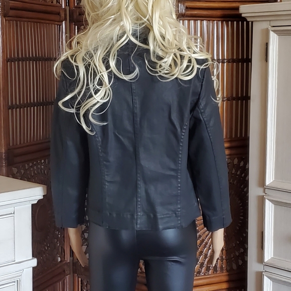 MING BLACK JEAN JACKET Sz L NWT - Picture 9 of 12